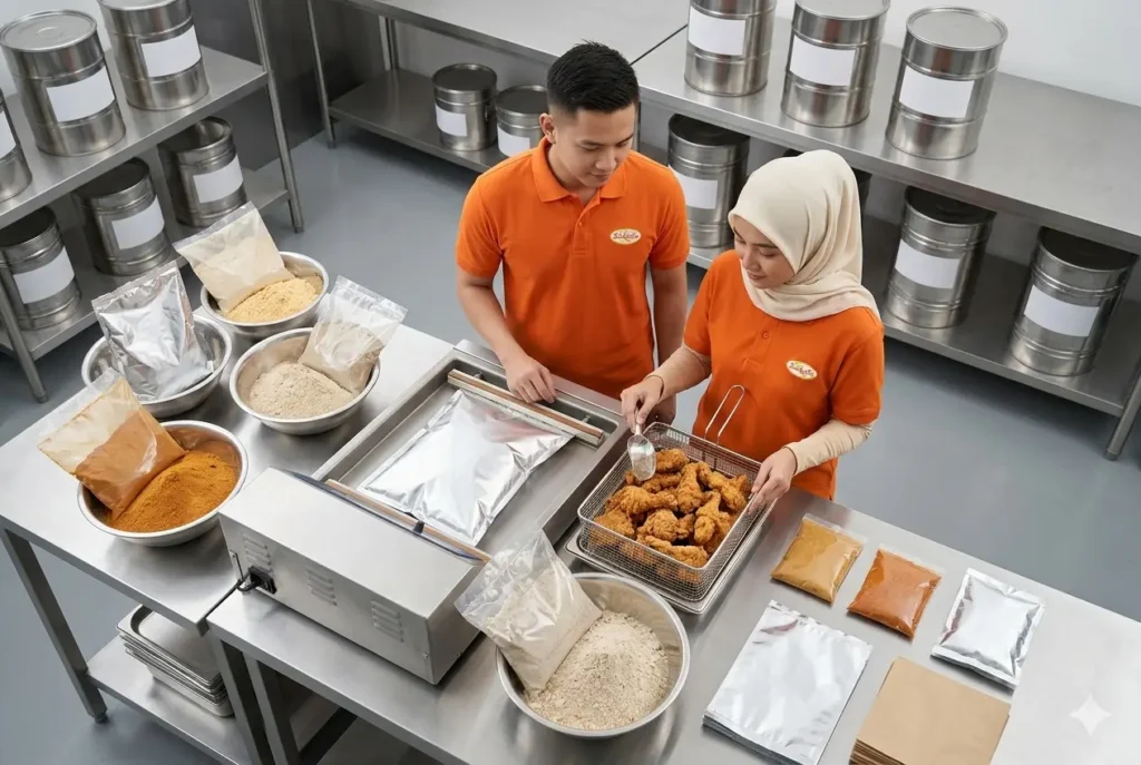 Maklon Bumbu Fried Chicken Crispy untuk Usaha Franchise